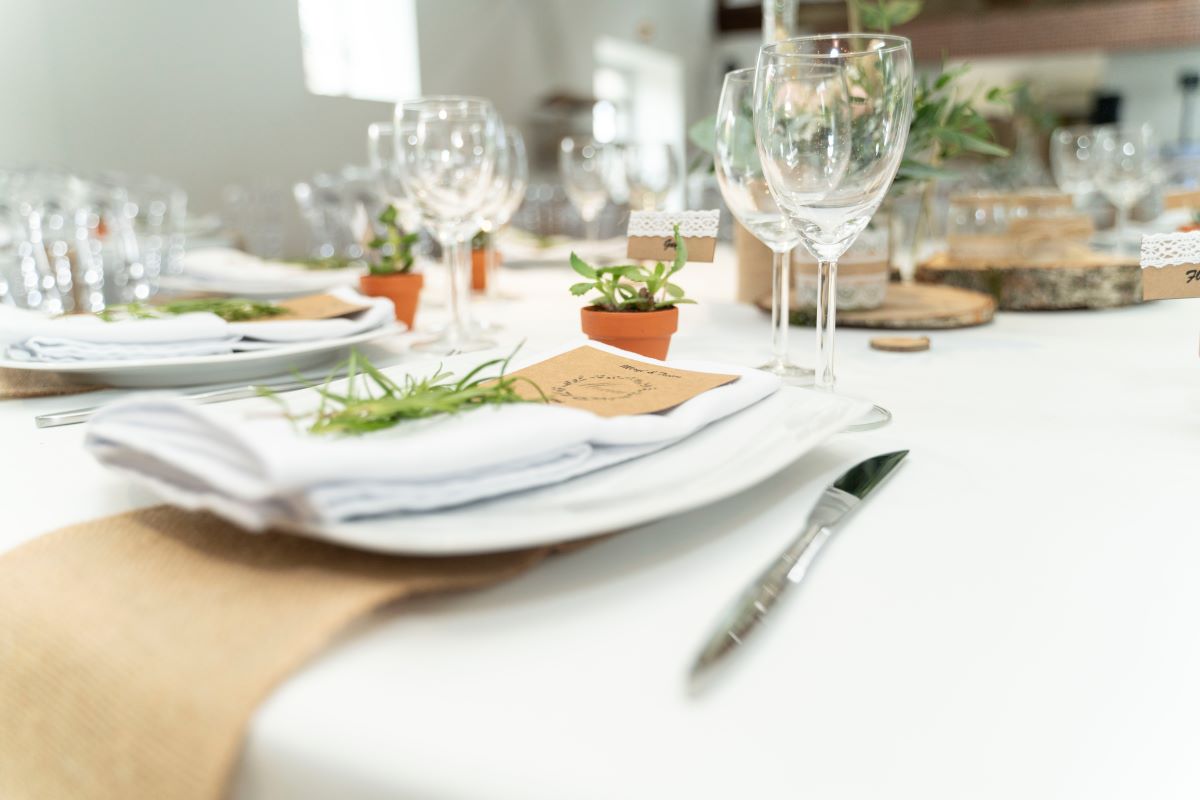 Détail d’un dressage de table élégant